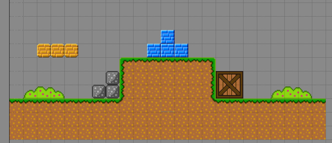 some tiles arranged into a small scene