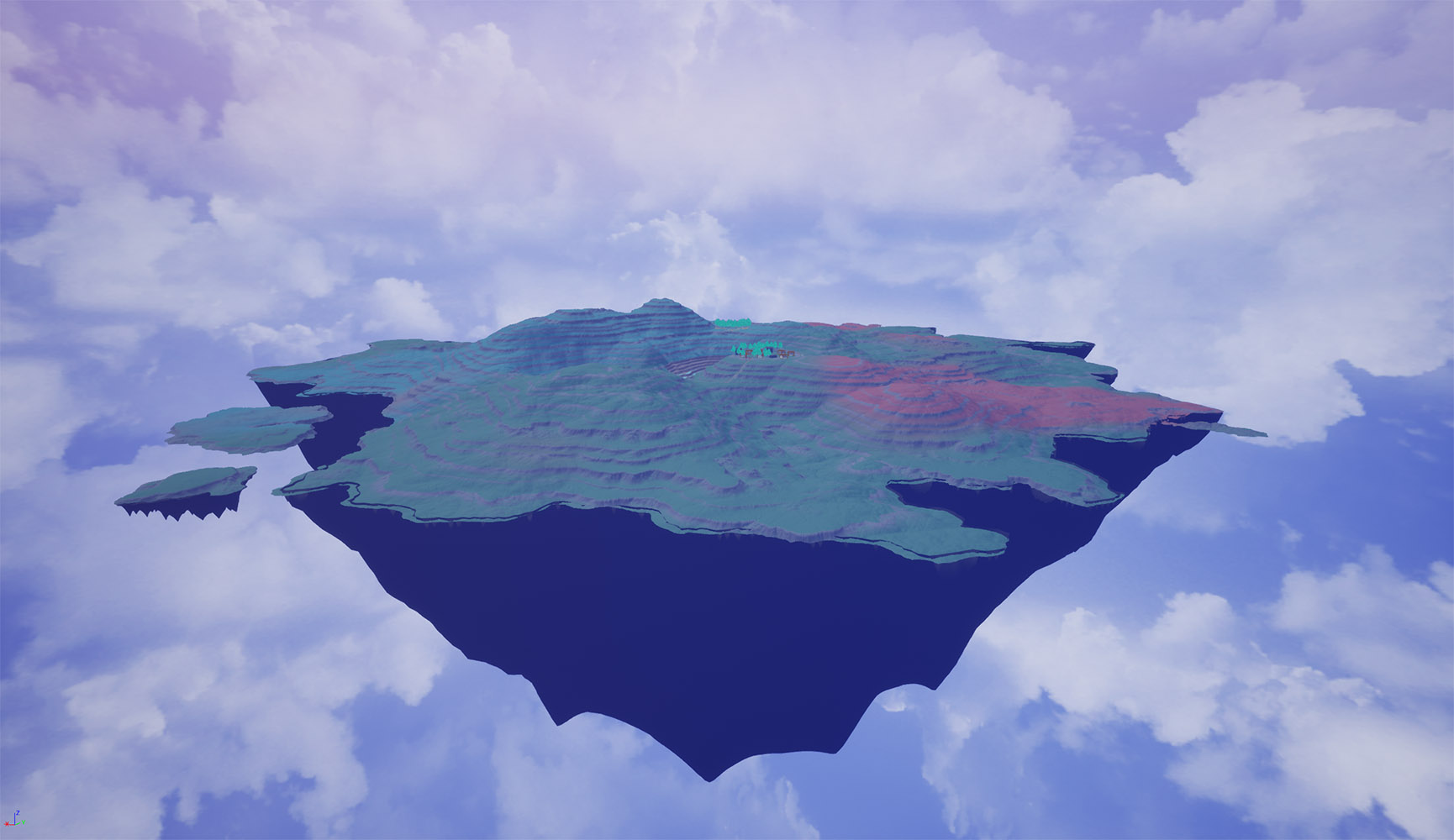 game screenshot, a floating island